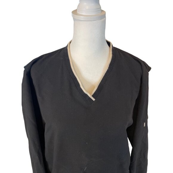 LizGolf Liz Claiborne Black V-Neck Pullover Top Sz SP - Picture 4 of 10